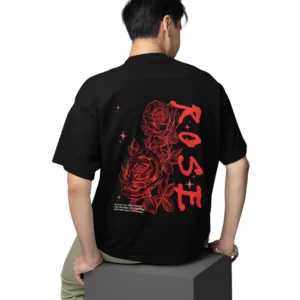 Rose Kırmızı (Gül)  Baskılı T-Shirt