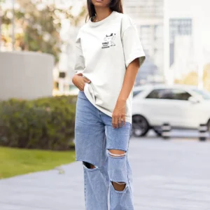 Seninle Kahve İçmeye Geliyorum Baskılı Oversize Unisex Tişört