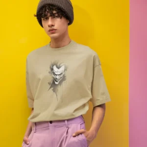 Joker Grin Baskılı Erkek Tişört